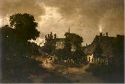 Jozef Szermentowski Village near Kielce Spain oil painting artist